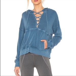 Free People || Believer Sweat Hoodie in Sapphire